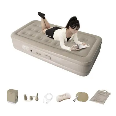 (Queen Heighten) Inflatable Mattress With Electric Pump One Click Automatic Quick Inflation Defl