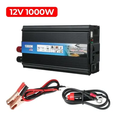 (12V 220V 1000W) Dc 12v To Ac 220v With Usb Charger Univesal Modified Sine Wave Inverter Power I