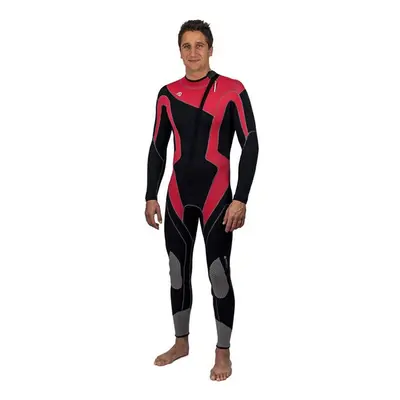 (red, 2XL) Men&apos;s And Women&apos;s Wetsuit Men&apos;s One-piece Long Sleeved Swimsuit Cold P