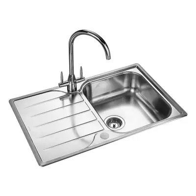 Rangemaster Michigan Stainless Steel Reversible Bowl Inset Kitchen Sink Sinks