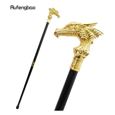 (yellow) Golden Luxury Dragon Head Walking Cane Fashion Decorative Walking Stick Gentleman Elega