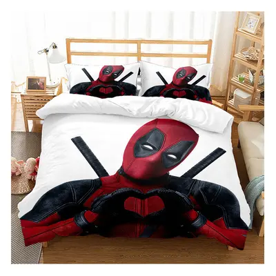 (Style 02, King) Deadpool Single Double King Duvet Cover Cartoon