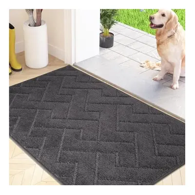 Dirt Trapper Indoor Door Mat x cm, Machine Washable Entrance Rug, Super Absorbent Dog Doormat, N