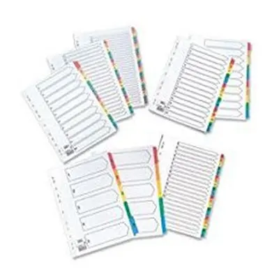 5 Star Index 150gsm Card with Coloured Mylar Tabs A4 White (White, 5-Sets)