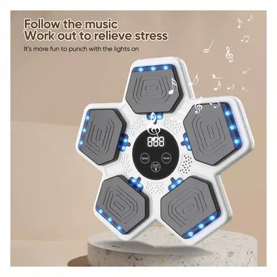 (White) Smart electronic music boxing machine,Music Boxing Machine Wall Target