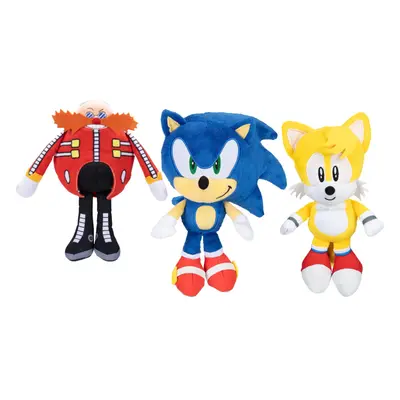 Sonic the Hedgehog 9"" Plush 3-Pack Sonic Dr. Eggman Tails. Ages 3+ (Officially Licensed by Sega