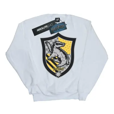 (3XL, White) Harry Potter Mens Hufflepuff Crest Flat Sweatshirt