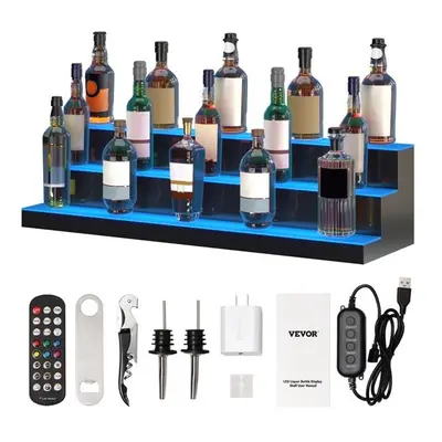 Vevor ZTXJPLED340RFAVHOV1 in. Tiers LED Lighted Liquor Bottle Display Shelf for Holding Bottles