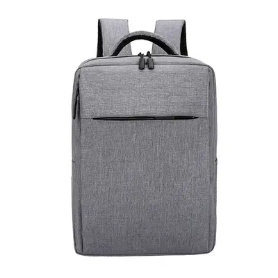 (Light Gray) USB Charging Laptop Backpack Multifunctional Casual Business Laptop Bag Waterproof 