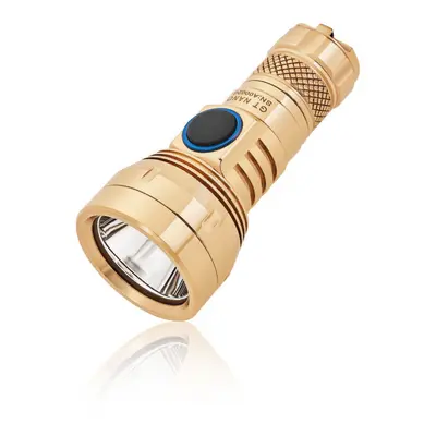 (Brass) Copper/Brass 450LM 300m EDC Flashlight with Battery USB Rechargeable Mini & Long Distanc