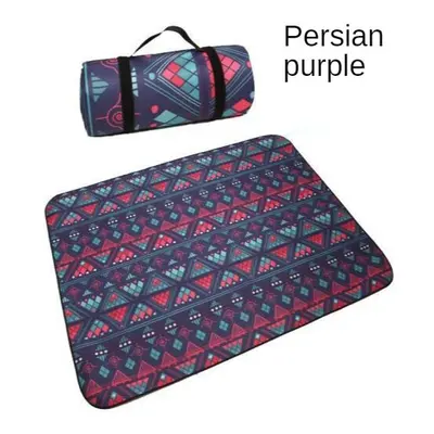 (persian purple, 150x150cm) Folding Camping Mat Outdoor Beach Picnic Nation Style Printed Thicke