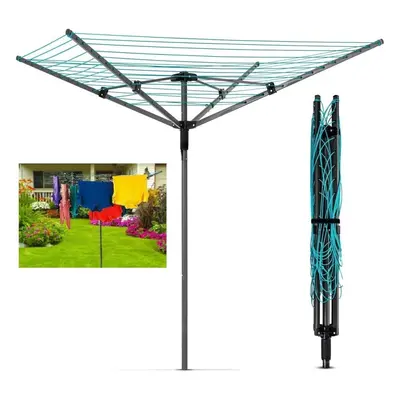 (Powder Coated , Without Spikes & Cover ) 50M Rotary Aluminum & Powder-Coated Arm Airer