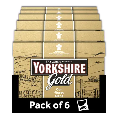 Yorkshire Tea Gold, total Tea Bags (6 packs of Tea Bags)