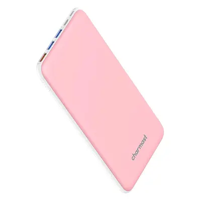 (Pink) Power Bank USB C Battery Pack Portable Charger USB C Slim Type C Battery Pack with Inputs