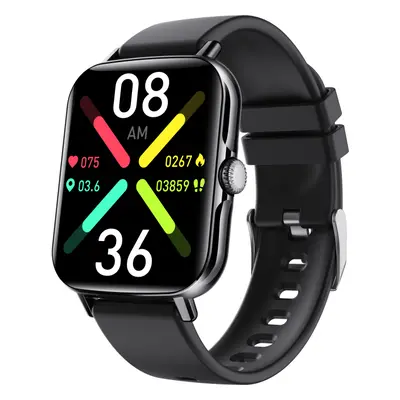 (Black) YEFWDS F107 Smart Watches, 24-hour Health Monitoring, Ai Voice Assistant, Smart Gesture 