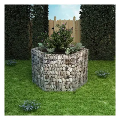 vidaXL Hexagonal Gabion Raised Bed Outdoor Garden Plant Basket Pot Raised Bed