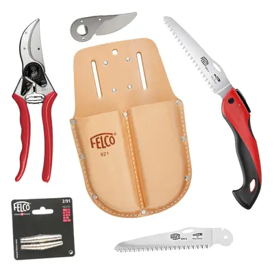 Genuine Felco Model secateurs saw with spares - twin holster - blade - springs