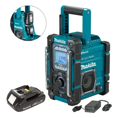 Makita DMR301 Digital DAB Built in Charger Site Radio DAB Bluetooth & 18v BL1815