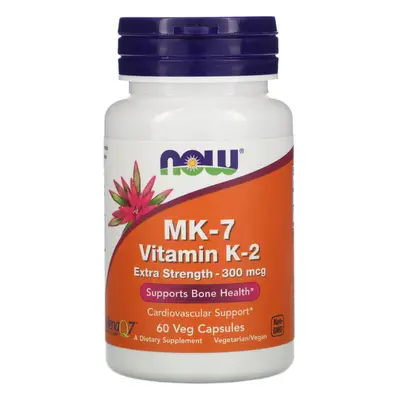 Now Foods, MK-7 Vitamin K-2, Extra Strength, mcg, Veg Capsules