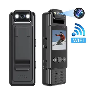 (WiFi Cam Add 64G) New Wifi Mini Camera 1080p Portable Digital Video Recorder Worn Police Small 