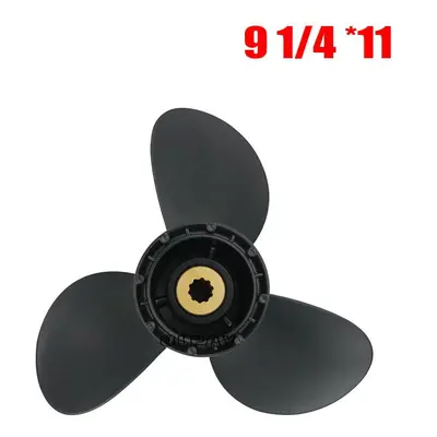 (black) Outboard Propeller For Suzuki 9.9hp 15hp 1/4 *11 Boat Motor Aluminum Alloy Screw Spline 