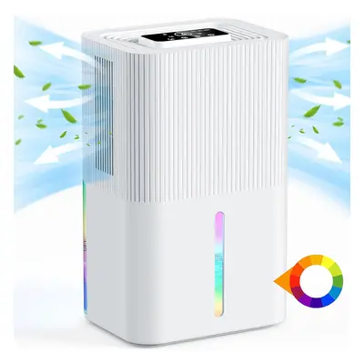 Quiet & Portable Air Dehumidifier for Bedroom Mould, Damp & Moisture - with 10-Hour Timer, Auto 