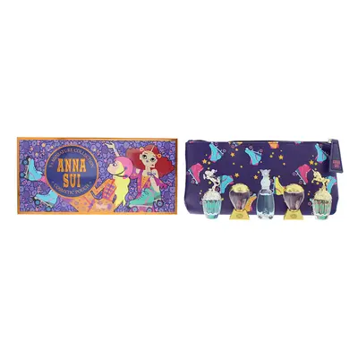 Anna Sui Piece Eau De Toilette Gift Set: Fantasia 5ml - Fantasia Mermaid 5ml - Secret Wish 5ml -