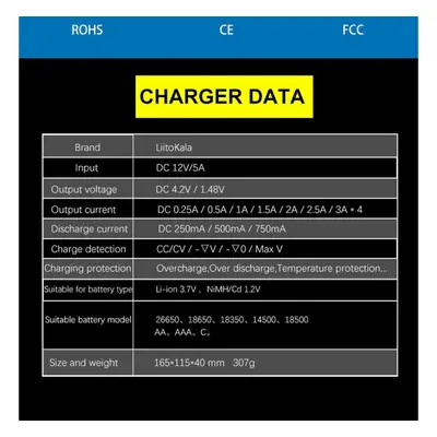 Liitokala Lii-600 Battery Charger For Li-ion 3.7v And Nimh 1.2v Battery Suitable For 26650 26700