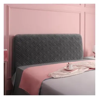 (grey, W200 x H70cm) Nordic Grid Bed Headboard Cover All Inclusive Bedside Bed Head Cover Warm S