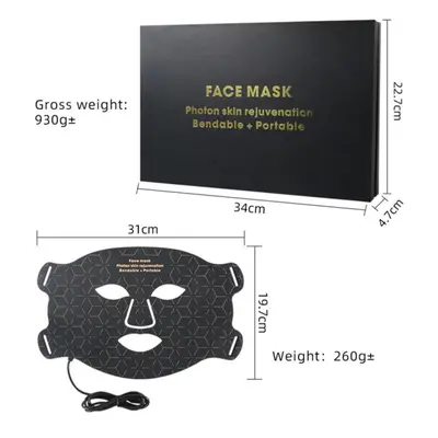 Infrared Red Iight Therapy Face Mask Flexible Silicone Mask Rejuvenecimiento Facial Therapy Mask