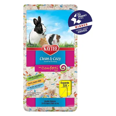 Clean/Cozy Super Absorbent Paper Bedding for Cages, Hamster, Gerbil, Mice, Rabbit, Guinea Pig, 2