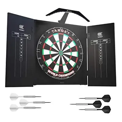 Target Darts Arc Dartboard Lighting System Home Cabinet Set - Includes World Champions Dartboard