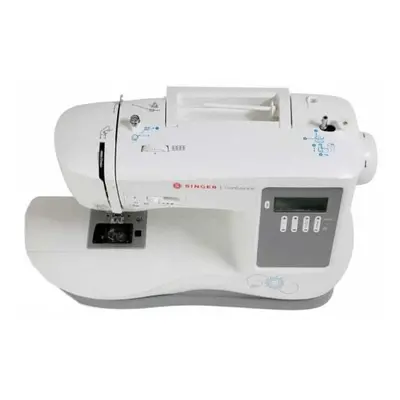 Singer sewing machine, electric current, white