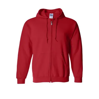 Gildan Heavy Blend FullZip Hooded Sweatshirt Red