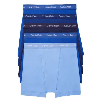 Calvin Klein Men's Cotton Classics 5-pack Boxer Brief Mazarine Blue Periwinkle Dark Night Evenin