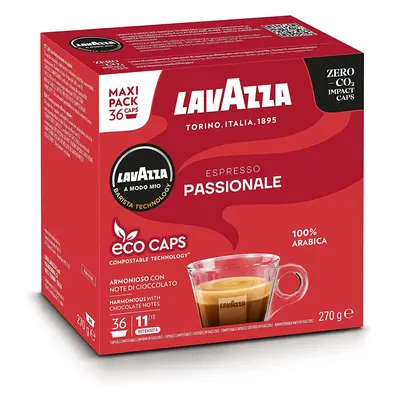 Lavazza A Modo Mio Espresso Passionale Coffee Capsules 100% Arabica Warm & Inviting Taste Intens