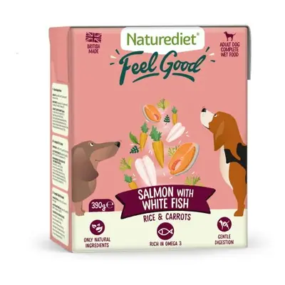 Naturediet - Feel Good Wet Dog Food, Natural and Nutritionally Balanced, Salmon, 390g (Pack of 1