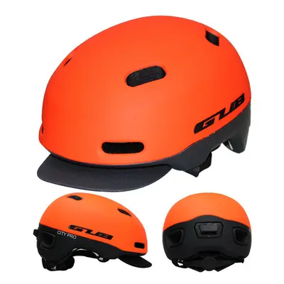 (Orange, L) Breathable Cycling Helmet Ultralight In-mold Bicycle Helmet Road Bike Helmet Safety 