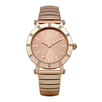 Lipsy London Womens Watch with Diamante, Rose Gold Dial and Rose Gold Expander Bracelet, 35mm Di