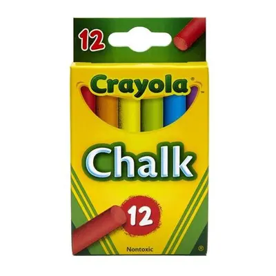 Crayola Non-Toxic Colored Chalk, Assorted Color, Pack