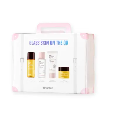 Hanskin Glass Skin On The Go Kit Set of Moisturizing Travel Friendly Hydrating Skincare Set for 