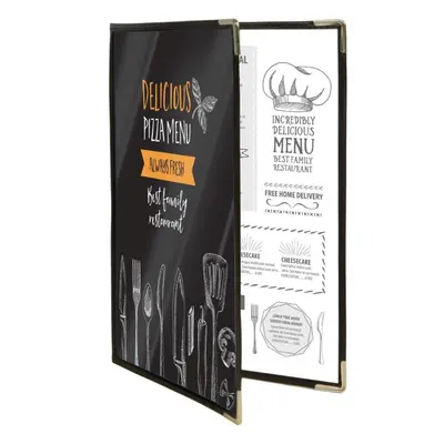 Securit Crystal Double Sided Menu Cover A4 Double (Pack of 3) - [CB842]