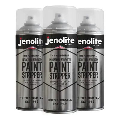 (3) JENOLITE Industrial Strength Paint Stripper/Paint Remover Aerosol - Use on Wood, Metal, Bric