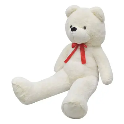 vidaXL Soft Plush Teddy Bear Toy White 135cm Kids Stuffed Fluffy Animal