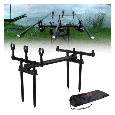 (black) Adjustable Carp Fishing Rod Pod Stand Holder Fishing Pole Pod Stand Fishing Tackle Fishi