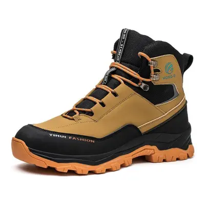 (as the picture, 42) Safety Shoes Man Waterproof Work Safety Sneakers High Top Boots Anti Punctu