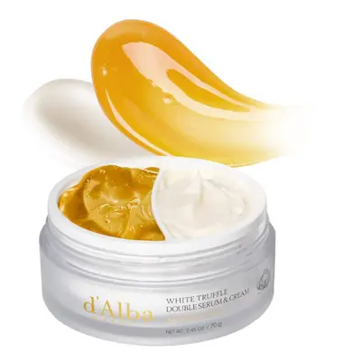 d'alba Italian White Truffle Double Serum & Cream, Vegan Skincare, 2-in-1 Face Moisturizer, Vega