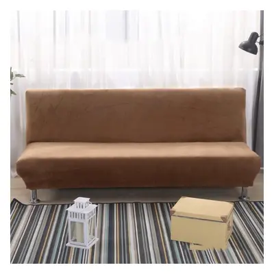 (beige, Size) Plush Sofa Bed Cover Solid All -inclusive Slipcover For Sofa Bed Without Armrest C