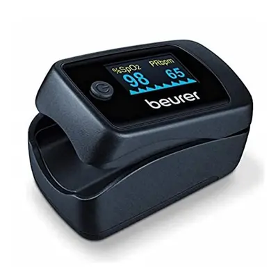 Beurer PO45 Pulse Oximeter, Measures Heart Rate, Arterial Oxygen Saturation and Perfusion Index,