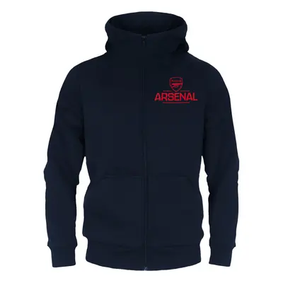 (Navy Blue, Years) Arsenal FC Official Football Gift Boys Fleece Zip Hoody